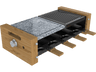 Raclette - Cecotec Cheese&Grill 8400 Wood MixGrill, 1200 W, 8 Sartenes, Antiadherente, Negro
