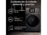 Lavadora secadora - Haier Couture Care Collection 11 HWD180BD12LGNU-S, 18 kg + 11 kg, 14 programas, Motor Direct Motion, Wi-Fi, Azul