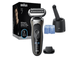 Afeitadora - Braun Series 7 72-C7200CC,  3 modos, Centro SmartCare, 1 accesorio de precisión, Afeitado en seco y mojado, Oro