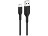 Cable USB - Belkin CAB022, 1 m, USB-A a USB-C, 15W, Trenzado, Negro