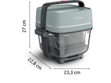 Freidora de aire - Moulinex Crisp & Go, Apilable y portátil, 2 cestas, 1.4L, 3.8L, 4 modos de cocción, 1700 W, Ajuste manual de temperatura, Verde