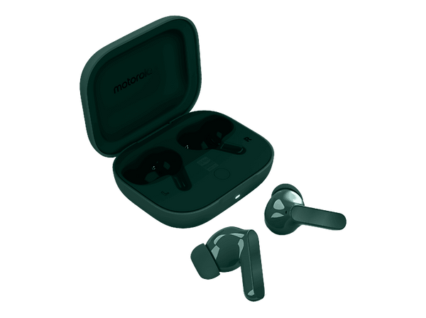 Auriculares True Wireless - Motorola Buds Bass, 9 h Autonomía, Cancelación ruido (ANC), Sound by Bose, Pantone Posy Green