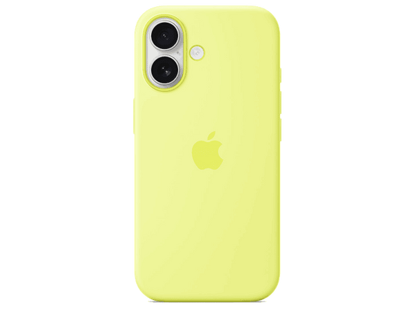 Apple Funda de silicona con MagSafe, Para iPhone 17, Compatible con correa Crossbody, Amarillo neón