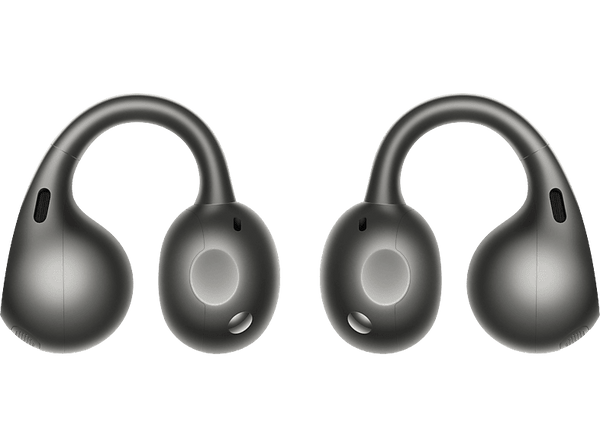 Auriculares conducción de aire - OPPO Enco Clip 2, Autonomía 9.5 h + 40h, Ajuste EarHug, Gris pizarra