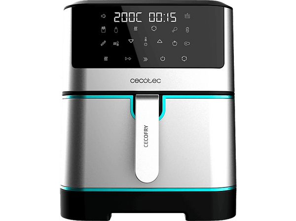 Freidora de aire - Cecotec Cecofry Supreme 8000, 8 L, 1800 W, 30-200°C, 10 modos, Deshidratar, Alerta, Pre-heat, Panel táctil, Inox