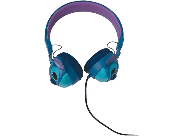 Auriculares infantiles - Lexibook HP015D Stitch, Circumaurales, Plegables, Azul