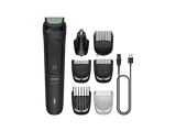 Afeitadora corporal - Philips MG3935/15 ALL IN ONE, 7, Recortadora 7 en 1, Cuerpo y Barba, Uso en seco/húmedo, Autonomía 70 min., Negro