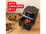 Freidora de aire - Moulinex Easy Fry Silence EZ8428, 7L, Tecnología silenciosa, Compacta, Panel frontal desmontable, Hasta 8 personas, 10 programas