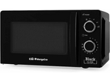 Microondas - Orbegozo MI 2117, 700 W, 6 Niveles de Potencia, 20 l, Temporizador 30 min, Negro