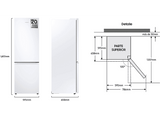 Frigorífico combi - Samsung SMART AI RB34C600CWW/EF, No Frost, 185.3 cm, 344l, All Around Cooling, WiFi, Blanco