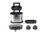 Exprimidor - Jata JEEX1236, 1100W, Doble Cono, Base Antideslizante, Tapón Antigoteo, Plata