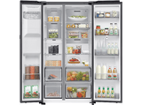 Frigorífico americano - Samsung Family Hub Bespoke AI RS90F66BETEF, Twin Cooling, 178.4 cm, 614 l, Dispensador agua y hielo, Balda botellero, Inox