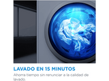 Lavadora carga frontal - Midea MF100W80BA/W-ES, 8 kg, 1400 rpm, 15 Programas, 72dB(A), 47.5 cm Profundidad, Blanco