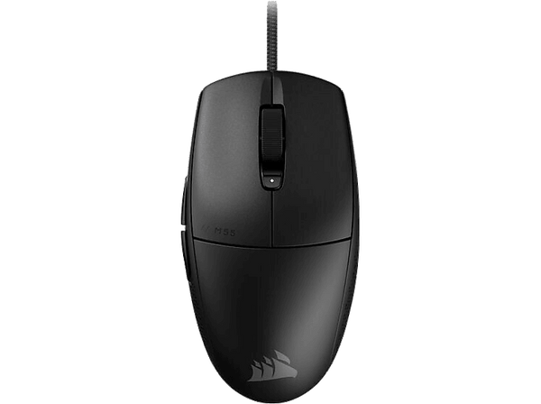 Ratón gaming - Corsair M55 Ligero, Por cable, 16000 dpi, 6 botones programables, Negro