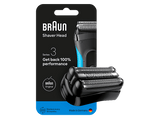 Recambio para afeitadora -  Braun 21B, Compatible con afeitadora Series 3, Negro