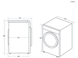 Lavadora Carga Frontal - Haier HW110-BD14397U1S X Series 11, 11Kg, 1400rpm,  16 Programas, Autodosificación, Wi-Fi, Blanco