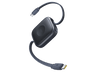 Cable USB-C - Baseus All-in-One retráctil, 90 cm, Tipo C a Tipo C, Universal, Carga rápida, 100W, Carga SmartWatch 2.5W, Negro Midnight