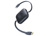 Cable USB-C - Baseus All-in-One retráctil, 90 cm, Tipo C a Tipo C, Universal, Carga rápida, 100W, Carga SmartWatch 2.5W, Negro Midnight