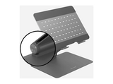 Soporte elevador - Hyper HS1150GYGD, Para MacBooks, tablets y portátiles de hasta 16, Piezas Silicona Antideslizante, Gris Espacial