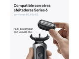 Recambio para afeitadora - Braun 64B, Compatible con afeitadoras Series 6, Negro