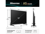 TV QLED 32 - Hisense 32A5Q, Dolby Atmos, Modo Juego, Modo Deportes IA, DVB-T2, Negro