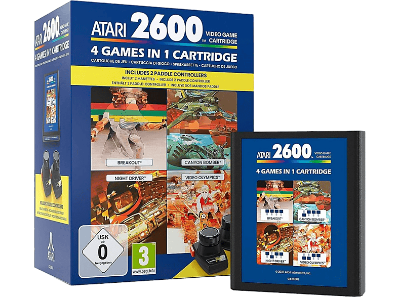 Cartucho Atari 2600 - Atari 4 Games in 1 Paddle Pack