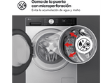 Lavadora carga frontal - LG F2X50S8TSC, 8 kg, 1200 rpm, 12 programas, Fondo reducido, Inox