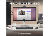 Webcam - Logitech MX Brio, Ultra HD 4K, Corrección de iluminación automática, Autoencuadre, Micrófonos/reducción de ruido, Tapa de privacidad, Negro