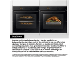 Horno a vapor - Samsung NV7B6795JAK/U1 Dual Cook Steam™, Multifunción, Pirolítico, 76 l, 59.5 cm, WiFi, Puerta Fléxible, Negro