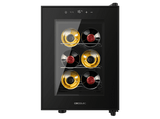 Vinoteca - Cecotec Bolero GrandSommelier 600 CoolCrystal, Termoeléctrico, Capacidad 6 botellas, Control táctil, Clase E, Luz LED, Black