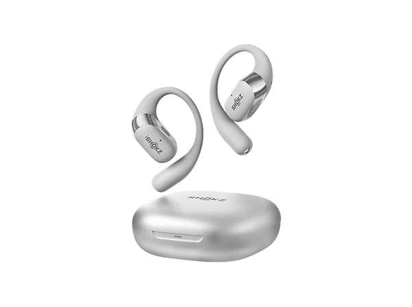 Auriculares True Wireless - Shokz OpenFit 2+, 48h Autonomía, Open-Ear, Resistencia agua IP55, Micrófono con cancelación de ruido, Dolby Audio, Gris