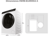 Lavadora carga frontal - Haier i-Pro Series 5 HW90-B14959U1-S, 9 kg, 1400rpm, Direct Motion, Wi-Fi, Blanco