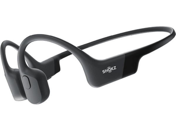 Auriculares conducción ósea - Shokz OpenRun, Banda para el cuello, Bluetooth, Carga rápida, 8h Autonomía, IP67, Negro