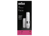 Depiladora facial - Braun Face Mini Rasuradora FS1000, Rápida y suave, Fácil de llevar, Luz Smartlight, Blanco