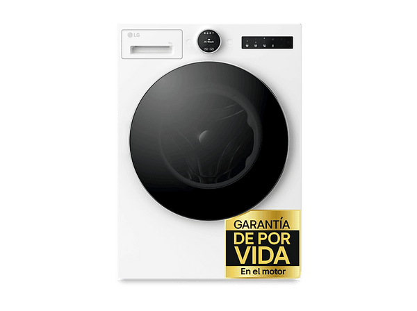 Lavadora carga frontal - LG F4X9009TWCE, 9 kg, 1400 rpm, 23 programas, TurboWash™ 360°, Selector LCD, Clase A-60%, Blanco