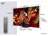 TV SQD-Mini LED 85 - TCL 85C8L, UHD 4K, MT9655, Smart TV, DVB-T2, Negro