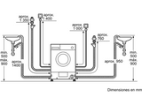 Lavadora secadora integrable - Bosch WKD24362ES, 7kg+4kg, 1355 rpm, 15 programas, ActiveWater, Blanco