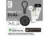 Localizador - CellularLine Tracy Tag Dual, para iOS, para Android, Negro