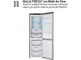 Frigorífico combi - LG GBB71PZVCN1, No Frost, 186 cm, 374 l, DoorCooling+™, FRESHBalancer™, Acero Inoxidable Antihuellas