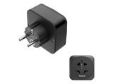 Adaptador de viaje - Hama 00223460, 1 Puerto USB-C y 1 puerto USB-A, Negro
