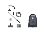 Aspirador con bolsa - Nilfisk Bright Home Plus, 750 W, 3.7 l, Filtración HEPA 14, Negro