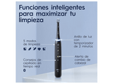 Cepillo eléctrico - Oral-B iO 5S, Pack Doble, 2 Cabezales, Con App, Con estuche de viaje, Blanco y Negro,