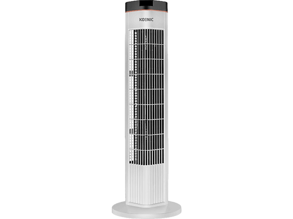Ventilador de torre - KOENIC EU01_108560, 50W, 3 Velocidades, Temporizador, Blanco