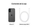Apple iPhone 17, Negro, 512 GB, 5G, 6.3  OLED Super Retina XDR, Chip A19, iOS