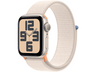 APPLE Watch SE (2023), GPS, 40 mm, Caja de aluminio blanco estrella, Vidrio delantero Ion-X, Correa Sport Loop blanco estrella