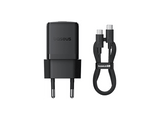 Cargador de pared - Baseus PALM, 30W, Kit con cable 60W y 100 cm, Carga ultrarrápida, Control de temperatura, Universal, Negro Cluster