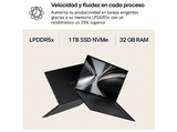 Portátil - LG Gram 14Z90U-G.AU88BN Copilot+ PC, 14 WUXGA, Intel® Core™ Ultra 7 355 49 TOPS, 32 GB RAM, 1 TB SSD, Windows 11 Home, Sin cargador