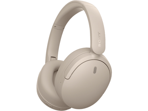 Auriculares inalámbricos - Sony WH-CH735NC, Cancelación ruido/Noise Cancelling, 75h, Carga Rápida, Plegable, Bluetooth, Llamadas nítidas con IA, Crema