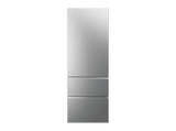 Frigorífico combi - Haier HTW7720CNMM, No Frost, 200.6 cm Altura, 486L, 3 Puertas, WiFi+Bluetooth, Inox Platino