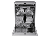 Lavavajillas - Haier XF 6C4F1X, 16 servicios, 10 programas, 60 cm, Apertura automática, Tercera bandeja, Inox